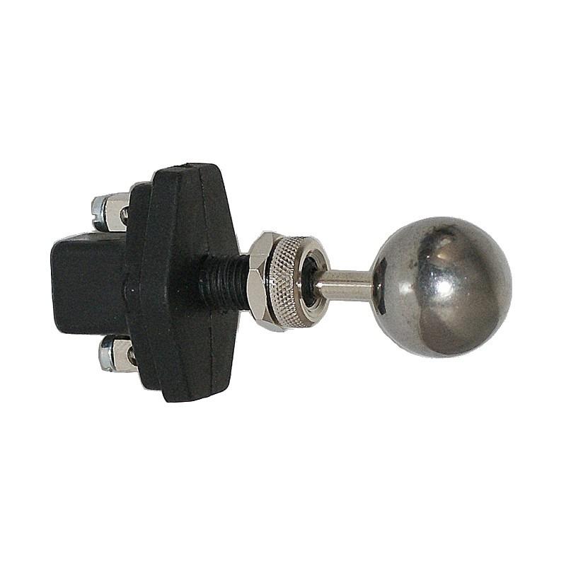 Interrupteur à tirette avec bouton boule inox LesAnciennes.com