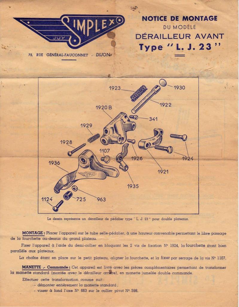 Garde chaine SIMPLEX vintage velo collection mafac LesAnciennes.com