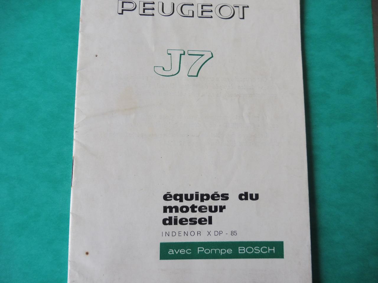 Livret peugeot J7 diesel LesAnciennes.com