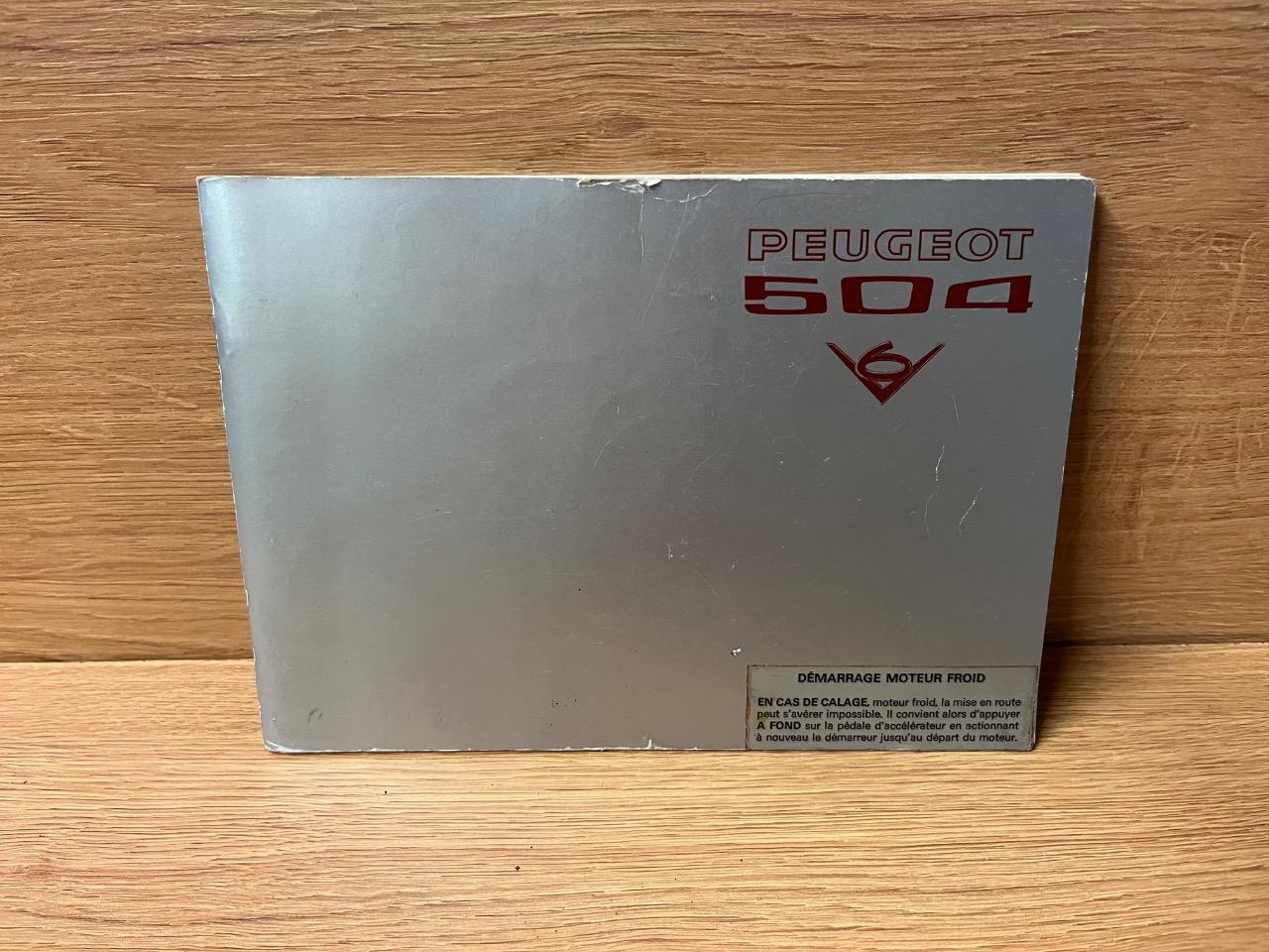 Notice pour Peugeot 504 coupé V6. LesAnciennes.com