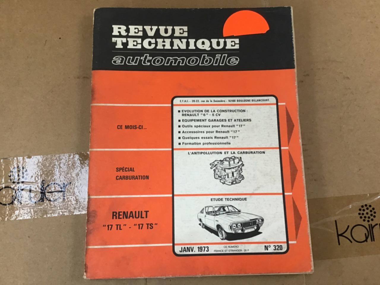 REVUE TECHNIQUE RENAULT 17 TL/TS LesAnciennes.com