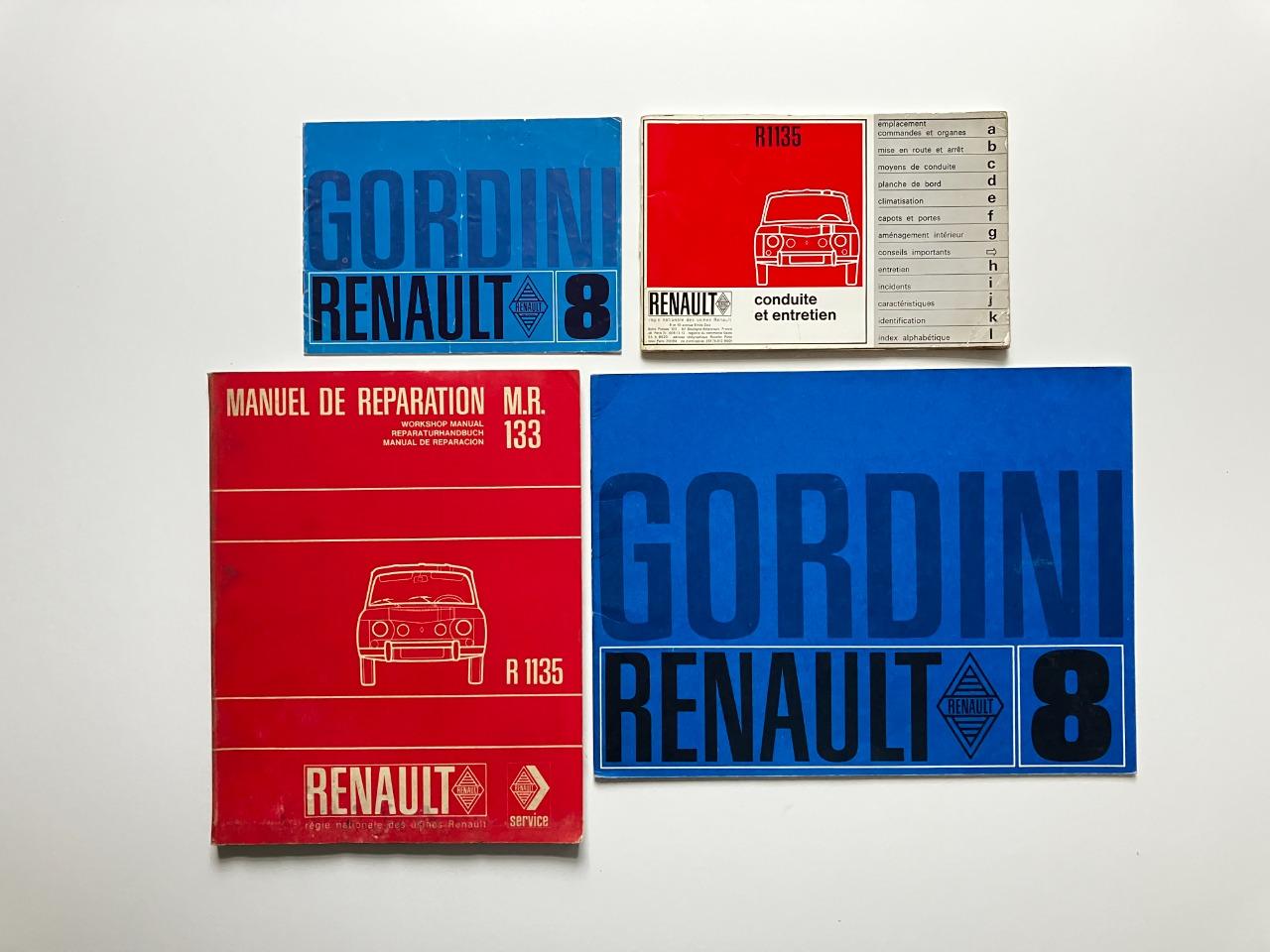 RENAULT R8 GORDINI : manuels & catalogues LesAnciennes.com