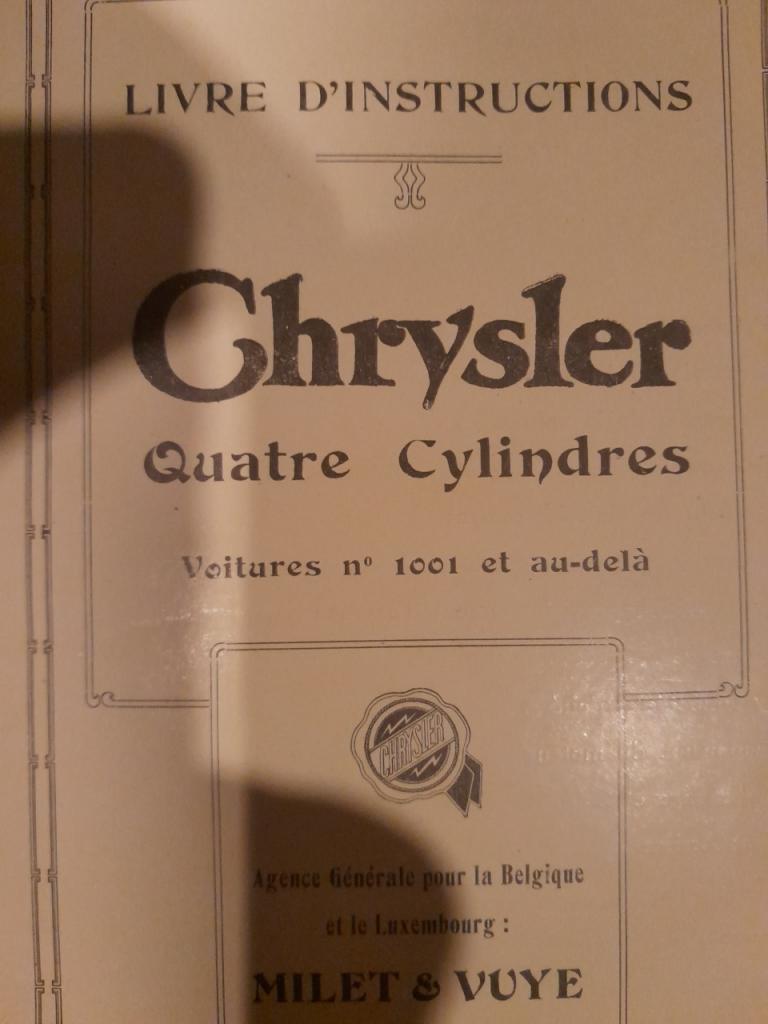 Chrysler Llvre d'instructions LesAnciennes.com