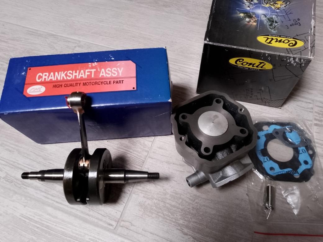 Cylindre piston + vilebrequin Derbi Euro 2 LesAnciennes.com