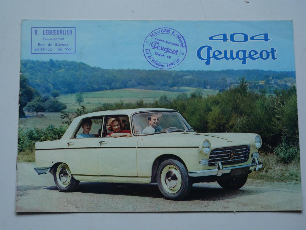 Brochure ancienne Peugeot 404 LesAnciennes.com