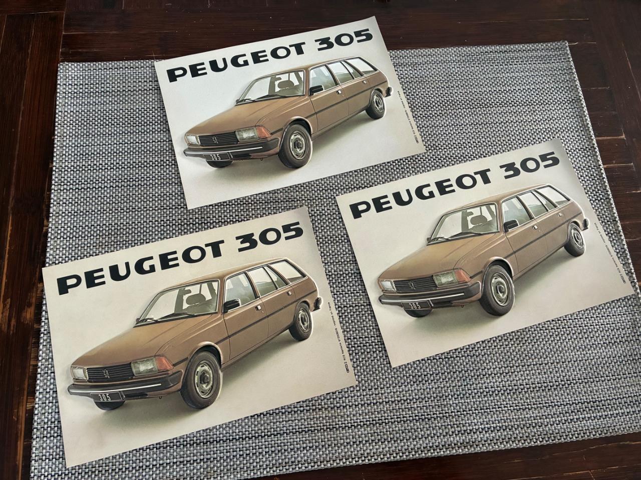 Cartes publicitaires Peugeot 305 break LesAnciennes.com
