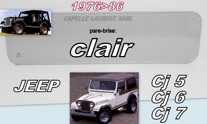 JEEP CJ. WRANGLER. CHEROKEE PARE BRISE NEUF LesAnciennes.com