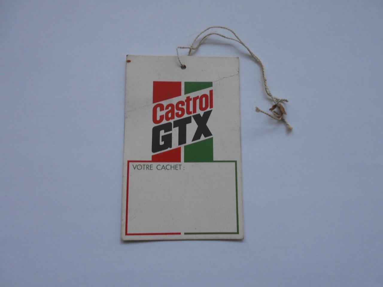 Etiquette Castrol GTX attache fil LesAnciennes.com