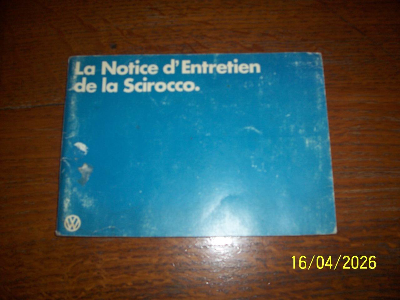Notice d'entretien volkswagen scirocco LesAnciennes.com
