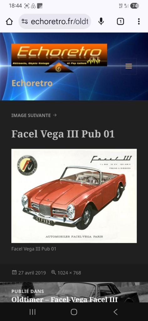 Recherche pièces FACEL VEGA Facellia Facellia ou F LesAnciennes.com