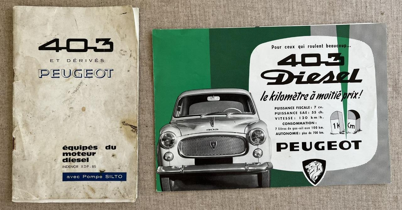 Peugeot 403 diesel : documents collector LesAnciennes.com