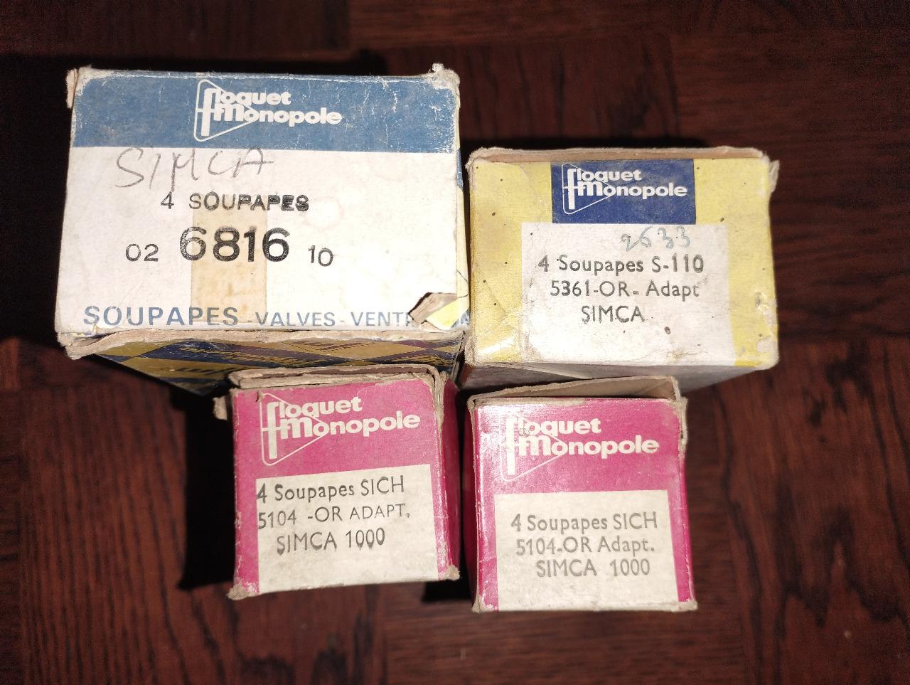 Soupapes coussinets SIMCA 1000 rallye 1200 1100 TI LesAnciennes.com