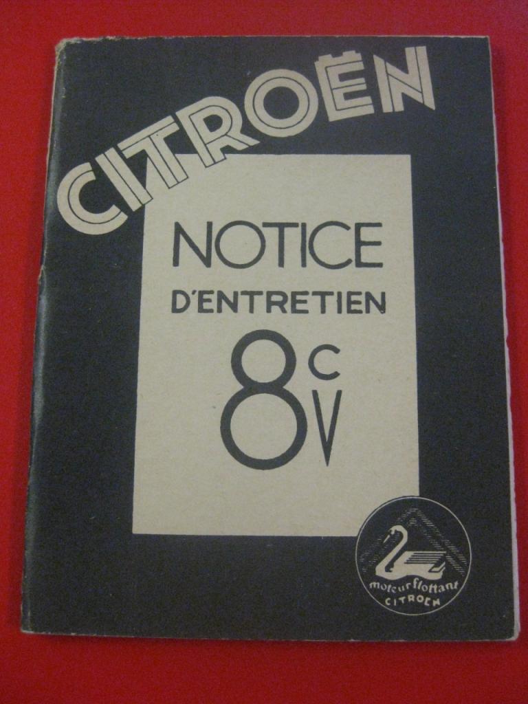 Notice d'entretien Citroën Rosalie 8 cv 1933 LesAnciennes.com