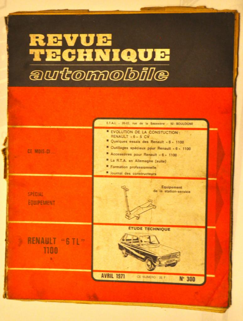 Revue Technique RENAULT R6 1100cc LesAnciennes.com