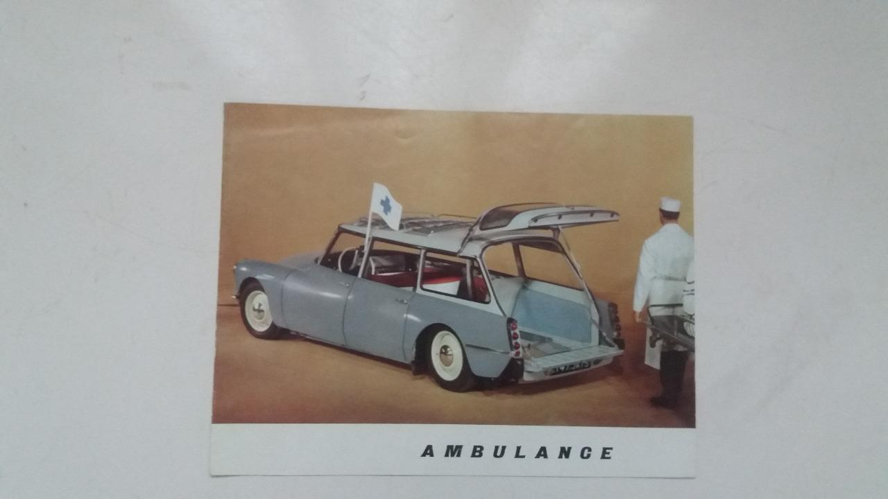 Brochure ancienne DS Citroen ambulance LesAnciennes.com