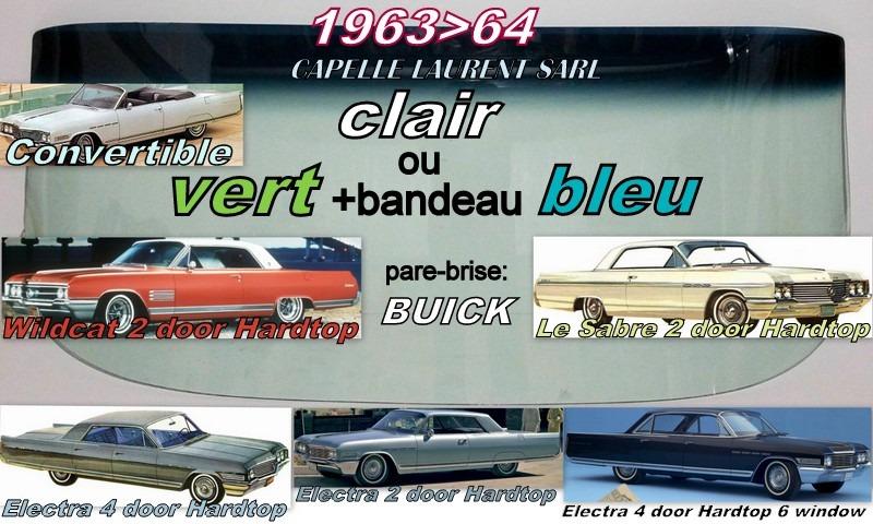 Pare brise BUICK LeSabre. Electra. Wildcat LesAnciennes.com