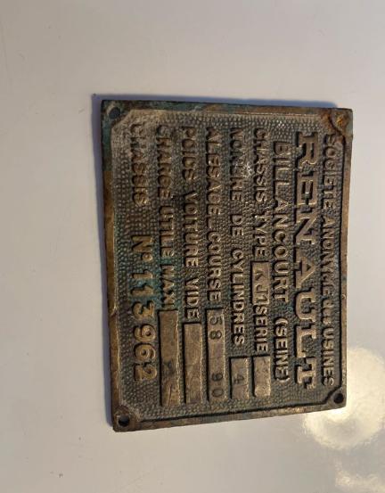 Plaque RENAULT KJ1 LesAnciennes.com