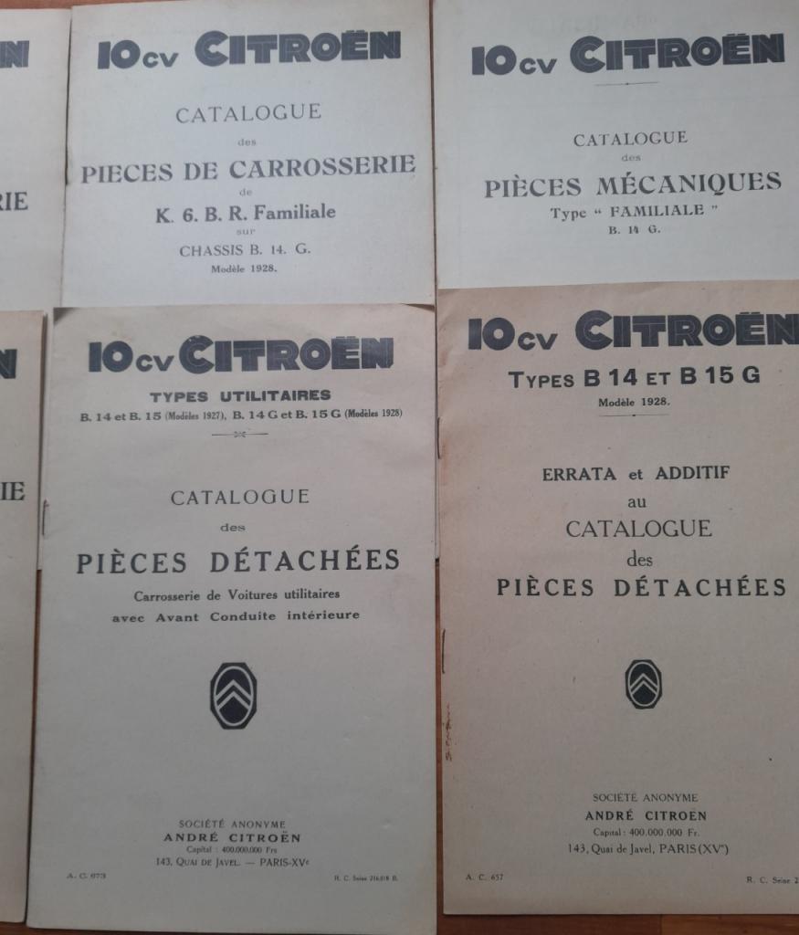 Citroën 10cv 9catalogues de pièces détachées LesAnciennes.com