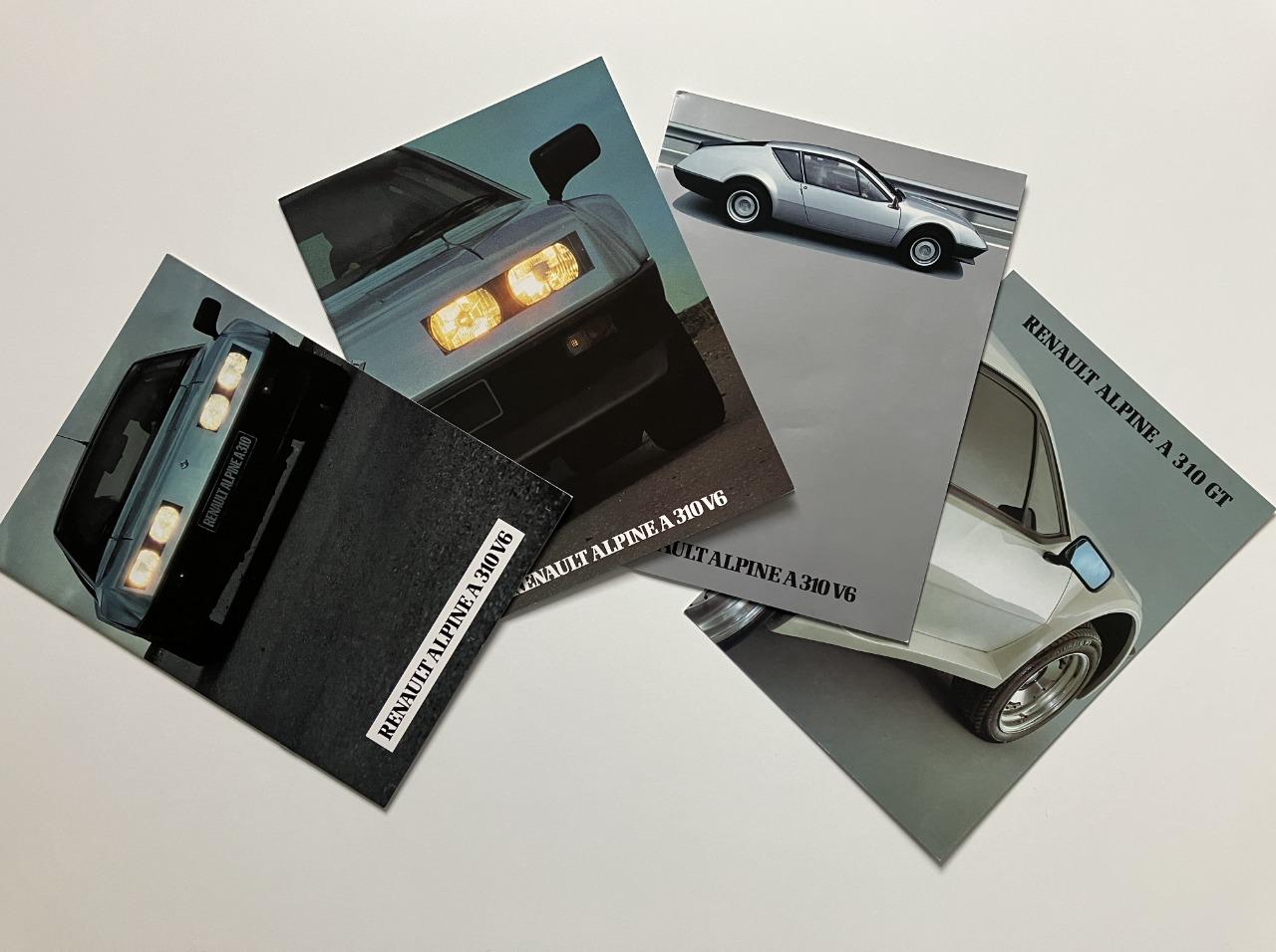 4x Brochures ALPINE-RENAULT A310 V6 (1980-83) LesAnciennes.com