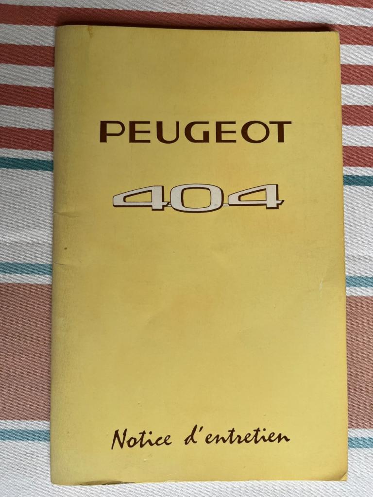 Notice Peugeot 404 1968 62 pages impeccable LesAnciennes.com
