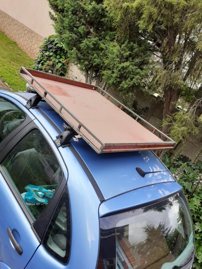 Galerie de toit en aluminium et bois vintage LesAnciennes.com