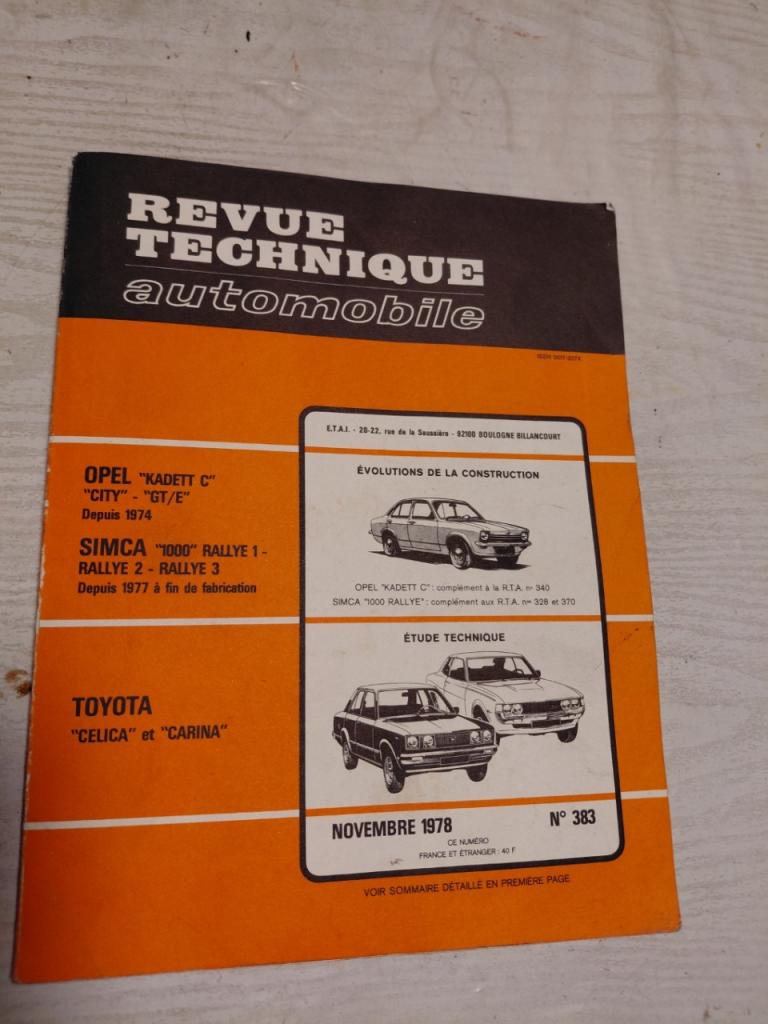 Revue technique Opel Kadett City et divers LesAnciennes.com