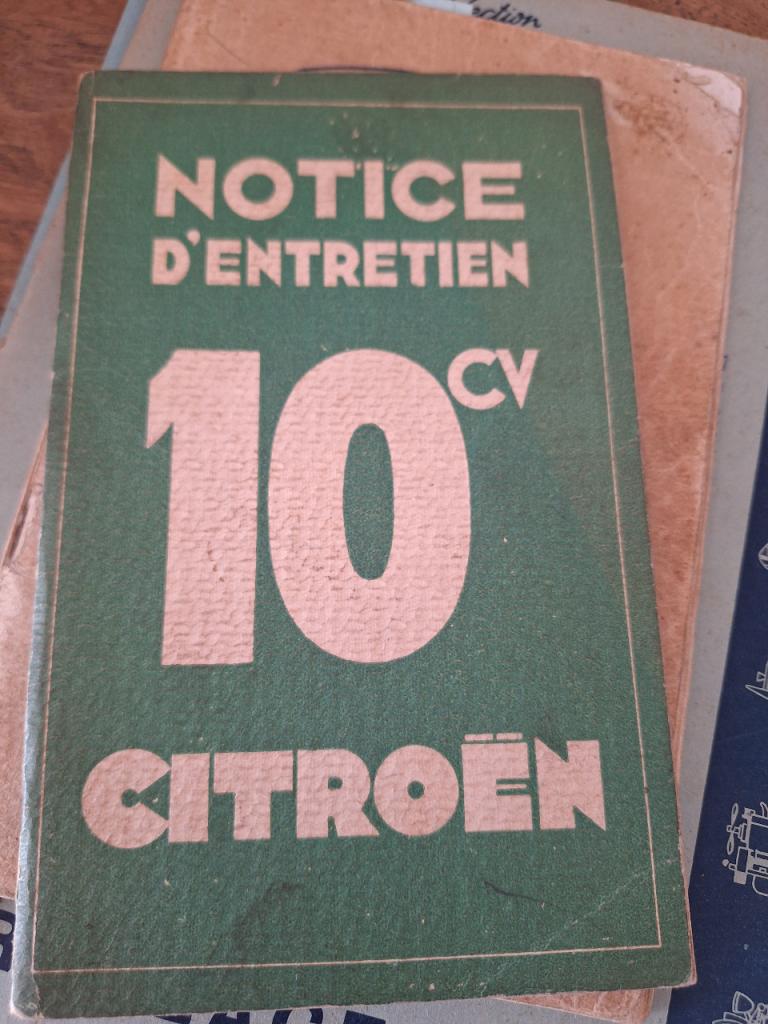 Notice entretien Citroen 10CV LesAnciennes.com