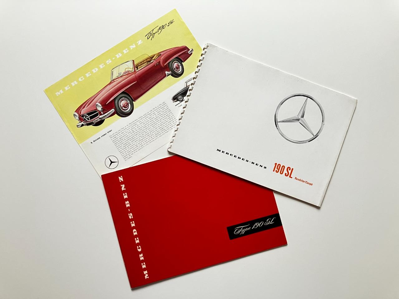 3x Brochures MERCEDES 190 SL (1955-60 FR/EN) LesAnciennes.com