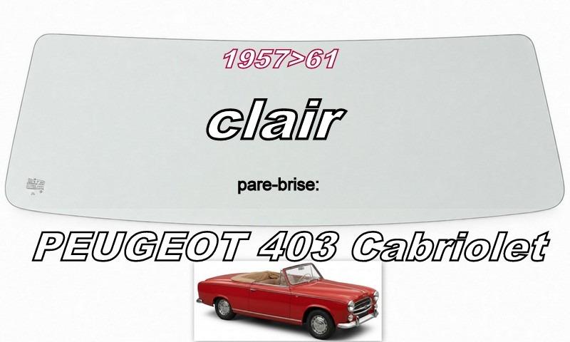 Pare brise PEUGEOT 403 Cabriolet LesAnciennes.com