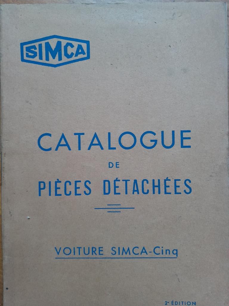 Simca Cinq Catalogue de pièces détachées LesAnciennes.com