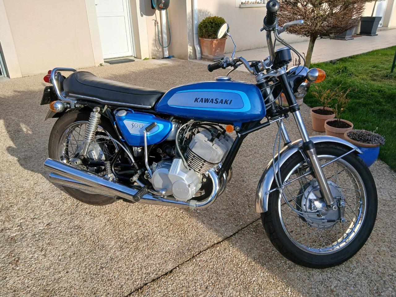 KAWASAKI 500 H1 Mach3 A - 1971 LesAnciennes.com