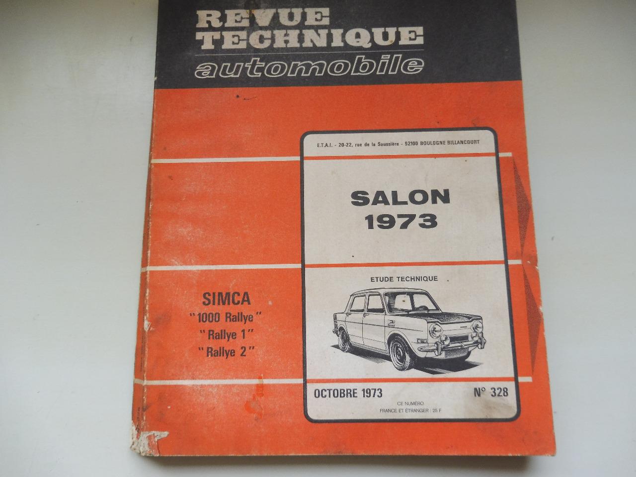 Revue tehnique Simca 1000 rallye LesAnciennes.com