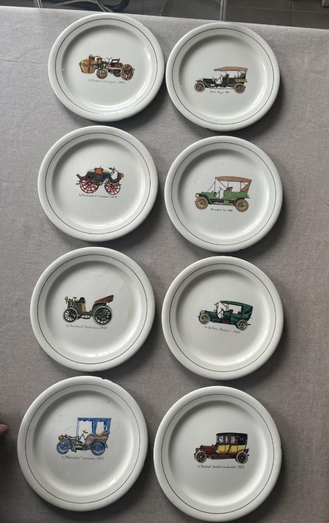 Assiettes Gien Vintage Automobilia Primefleur LesAnciennes.com