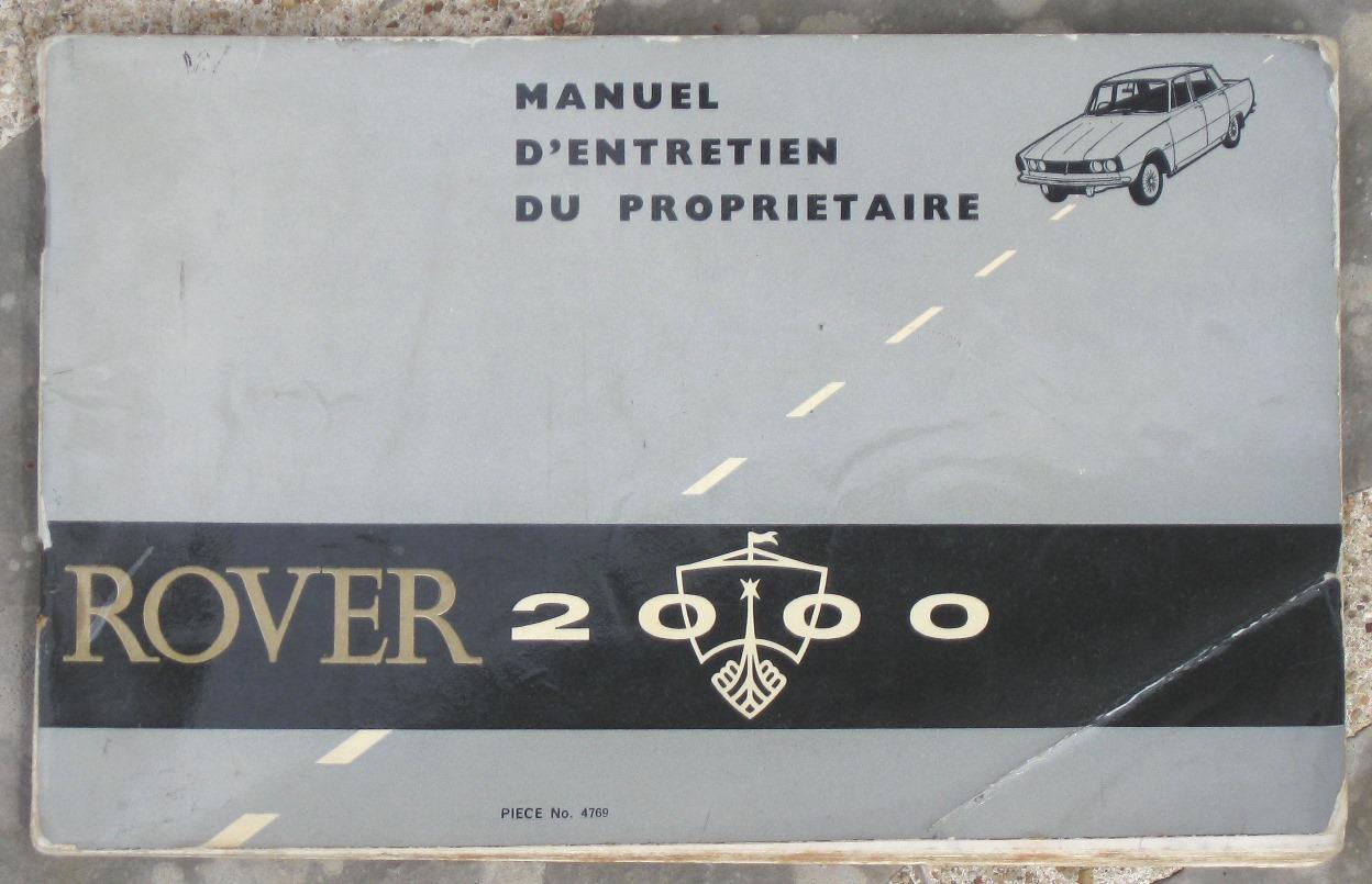 Notice Rover 2000 de 1965 LesAnciennes.com