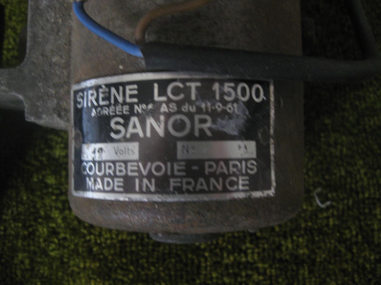 Sirène Sanor LCT 1500 de 1961 en 12 volts LesAnciennes.com