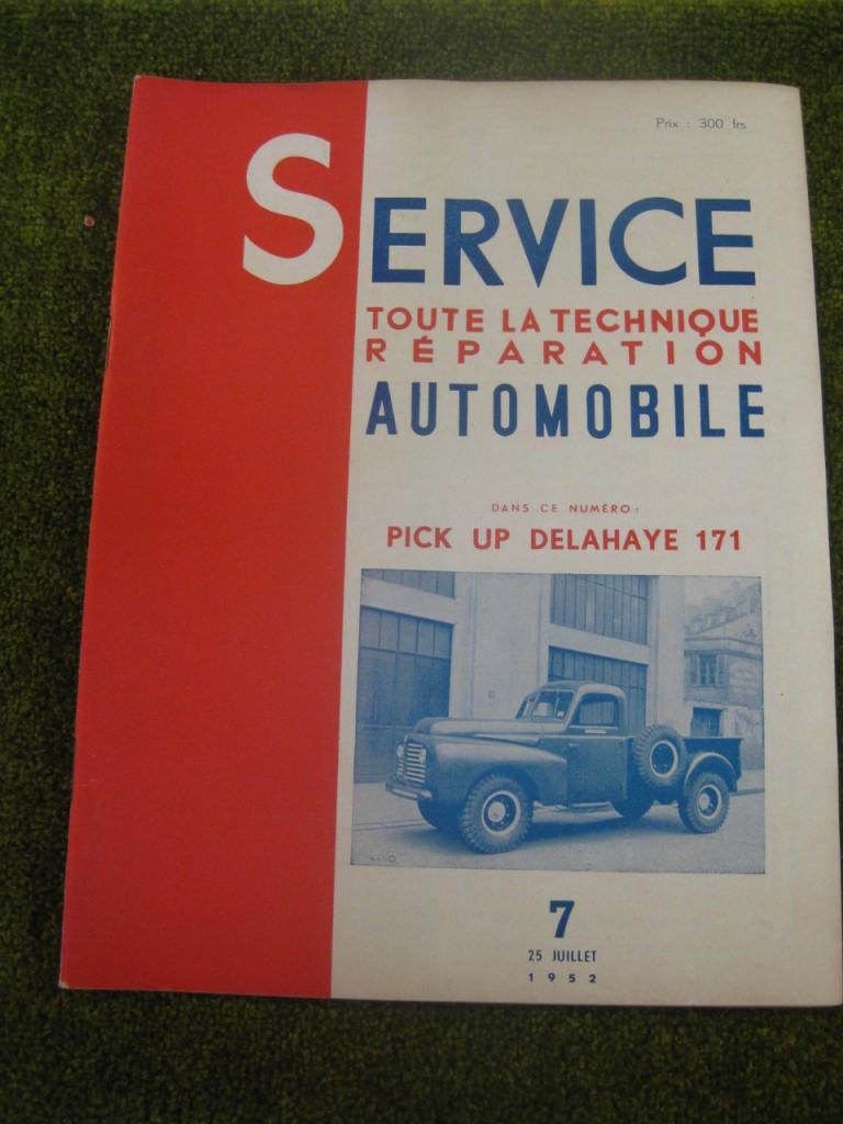 Delahaye Pick Up 171. Service 7/1952 LesAnciennes.com