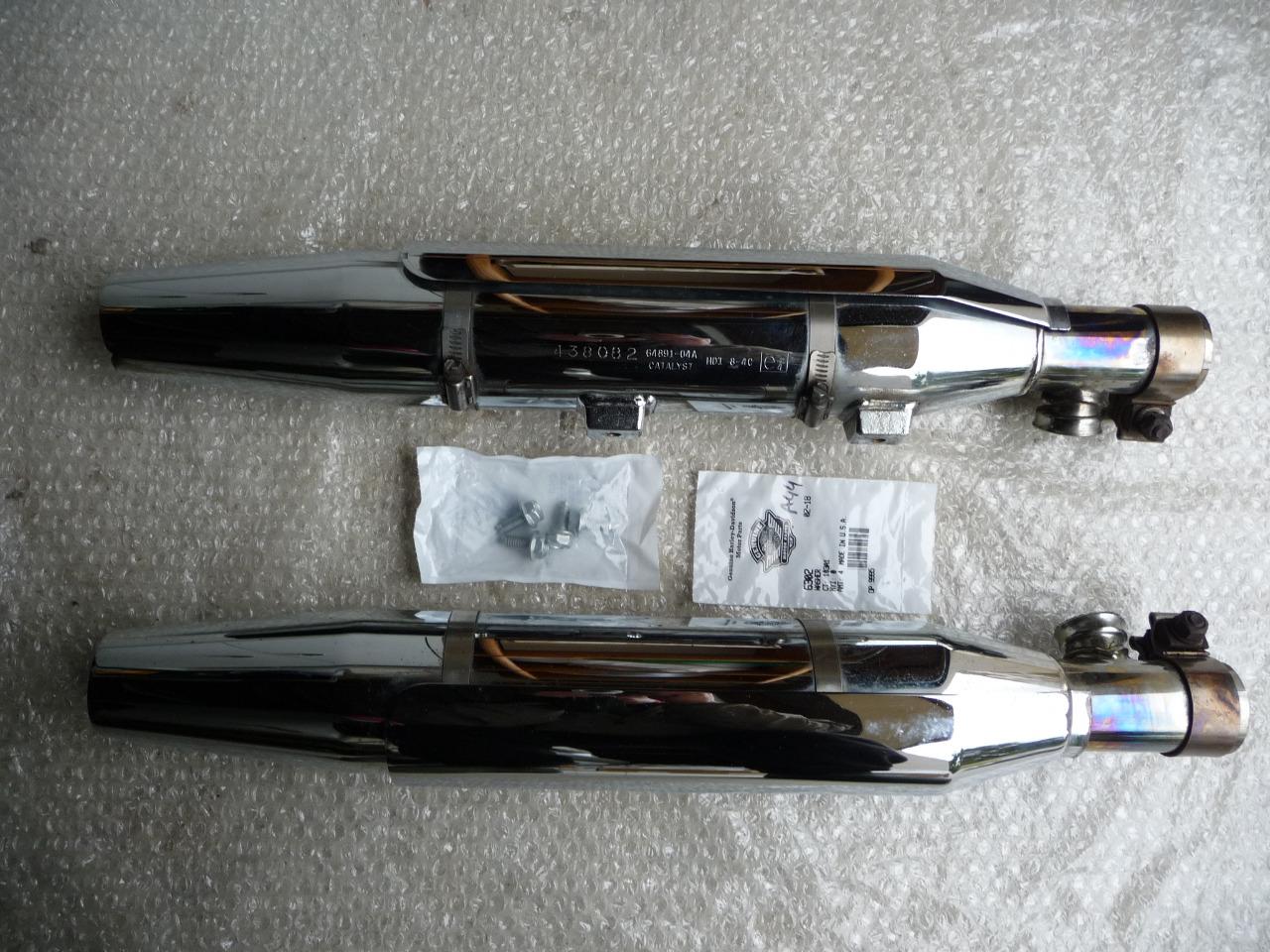 Jeu de silencieux échappement chromés Sportster Harley Davidson REF OEM 64891-04B