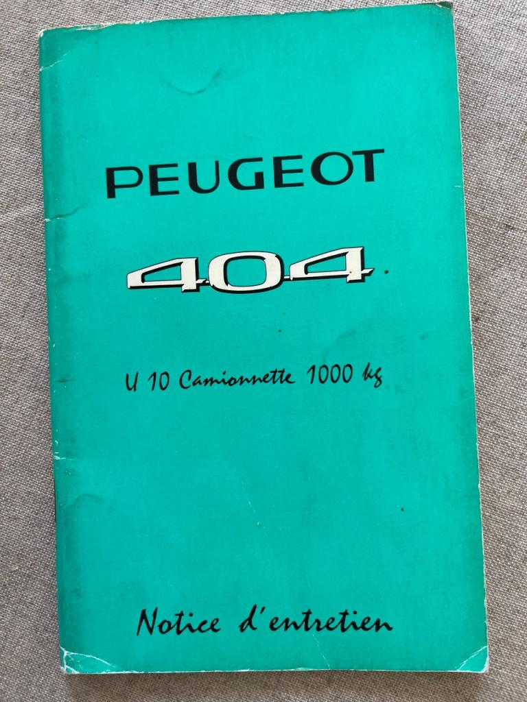 Notice Peugeot 404 U10 Camionnette 1971 LesAnciennes.com