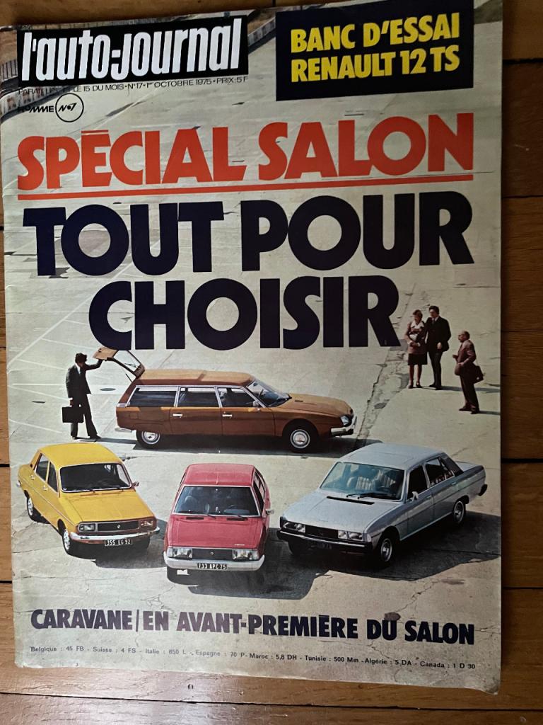 L'AUTO-JOURNAL N°17 du 1er octobre 1975. LesAnciennes.com