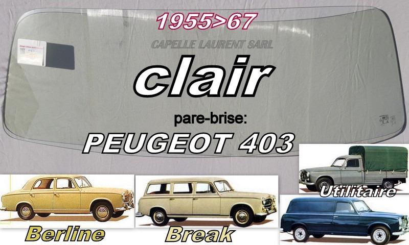 PEUGEOT 403 PARE BRISE NEUF LesAnciennes.com