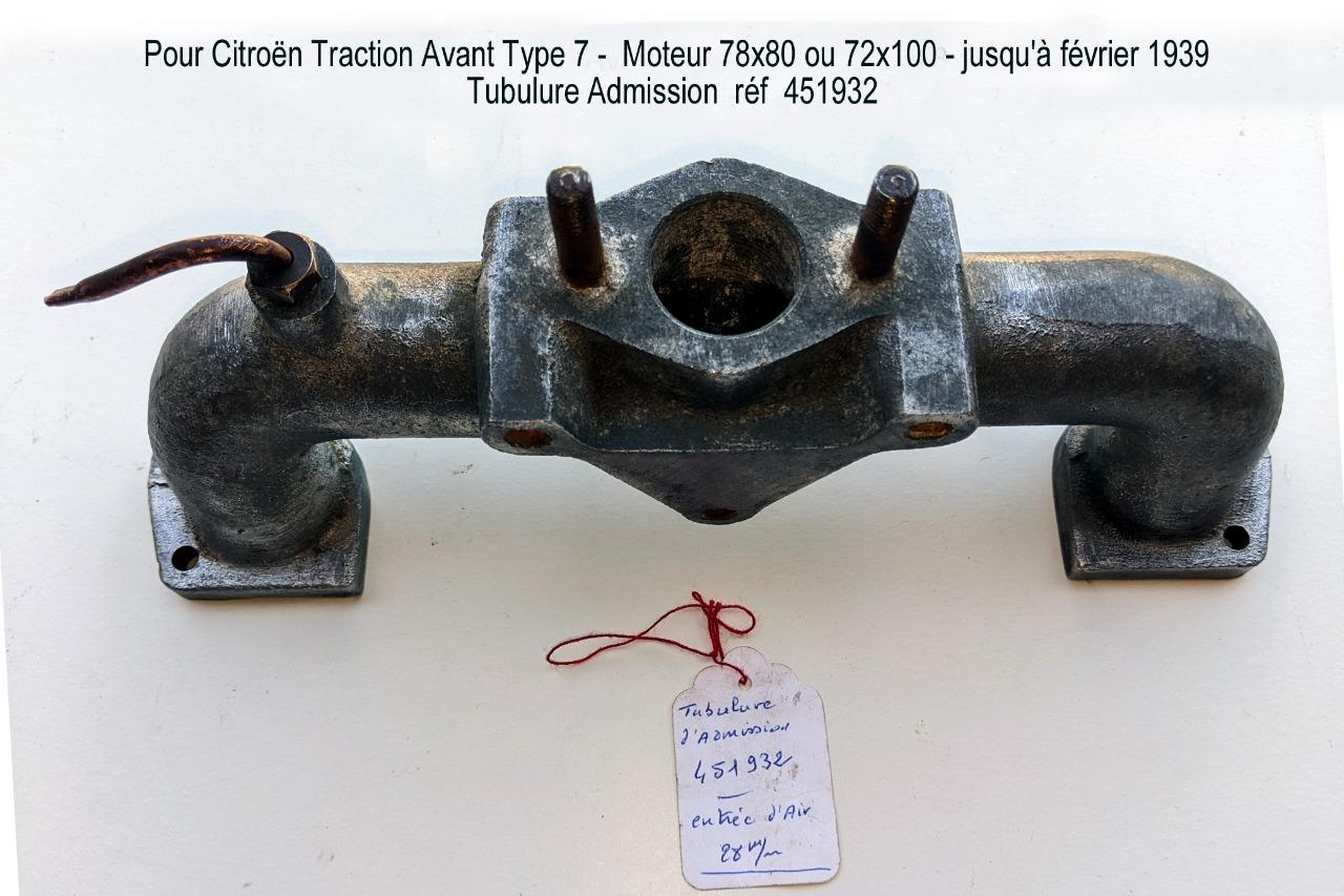 Tubulure d'admission pour CITROEN Traction Avant LesAnciennes.com