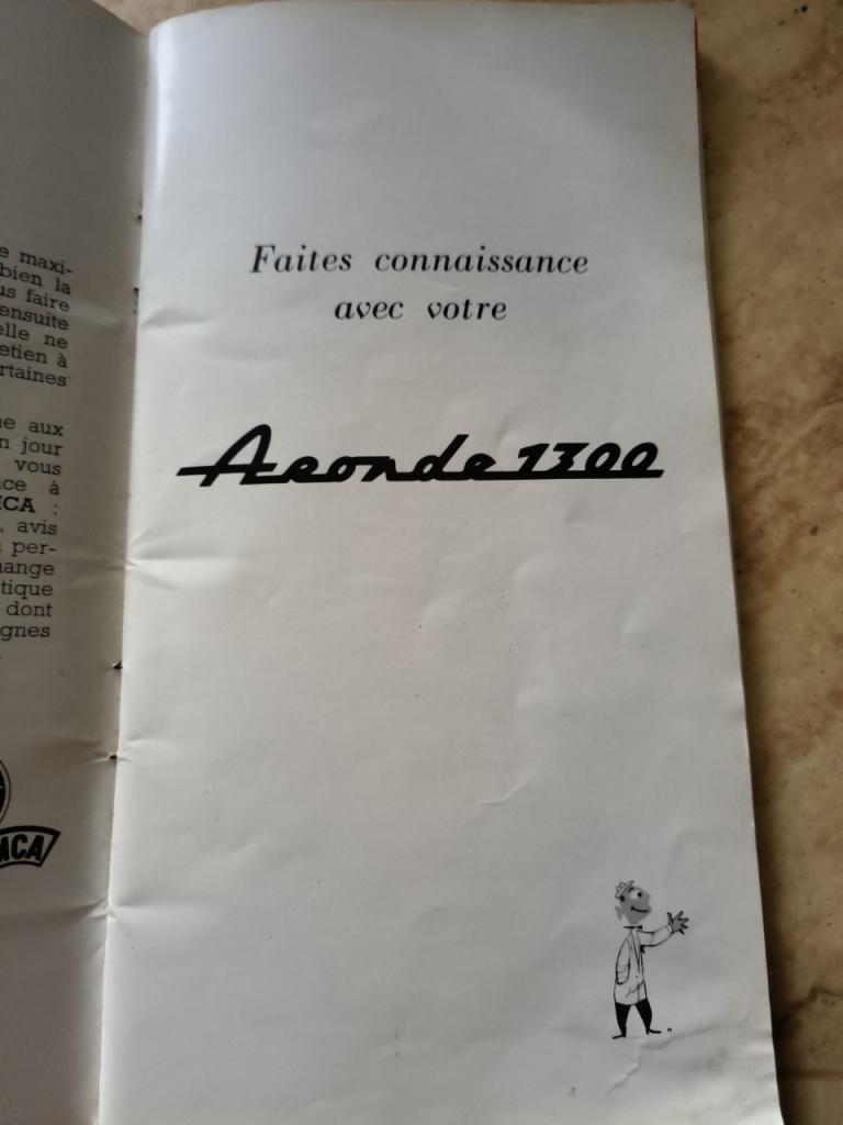 Simca Aronde 1300 notice d'entretien LesAnciennes.com