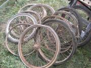 image_4-Pièces LOT DE 11 ROUES de remorque ancienne