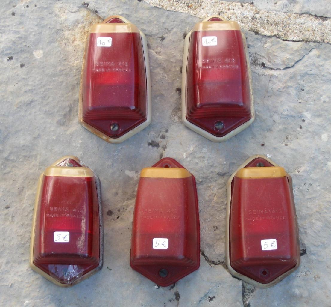 Cabochons de Feux latéraux Seima 413 CITROEN 2CV LesAnciennes.com
