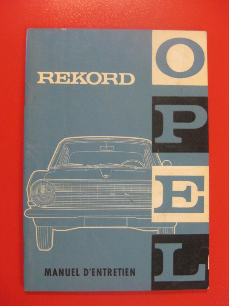 Notice d'entretien Opel Rekord tous types 64 LesAnciennes.com