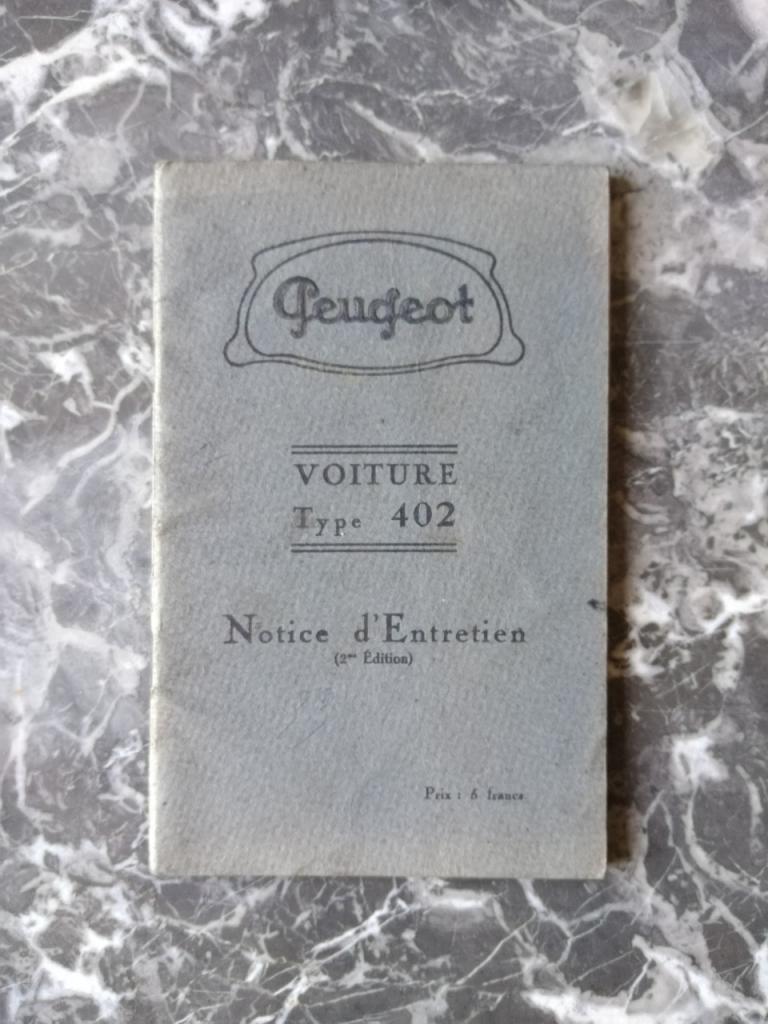 Notice PEUGEOT 402 LesAnciennes.com