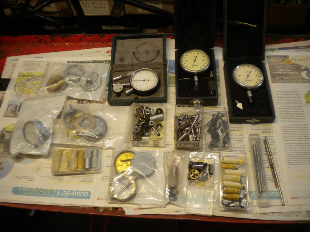 Lot pièces , outils comparateurs JAEGER réparation LesAnciennes.com