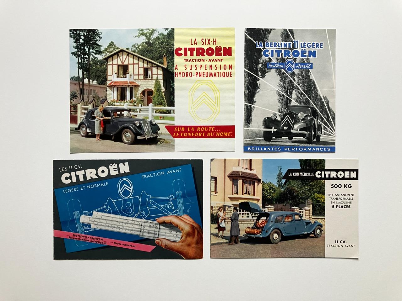 4x Brochures CITROËN TRACTION AVANT (1950-55) LesAnciennes.com