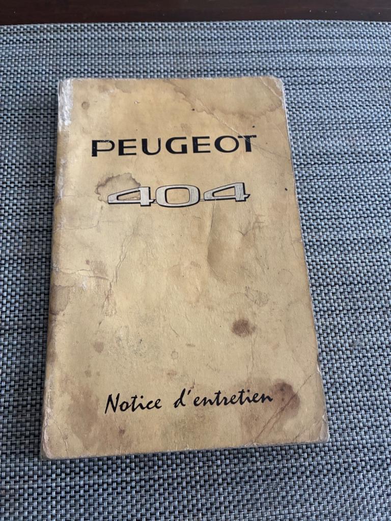 Notice mode d’emploi PEUGEOT 404 1964 LesAnciennes.com