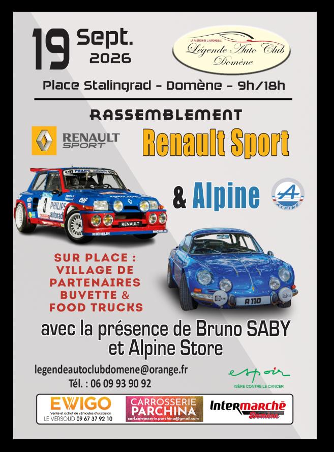 Rassemblement Renault Sport & Alpine LesAnciennes.com